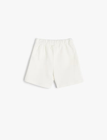 Basic Şort Beli Bağlamalı Cepli Pamuklu
