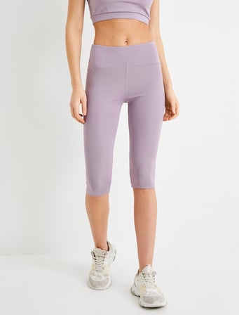 Bisikletçi Taytı Diz Altı Yüksek Bel Slim Fit