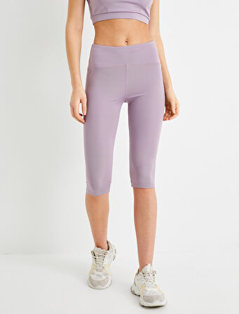 Bisikletçi Taytı Diz Altı Yüksek Bel Slim Fit