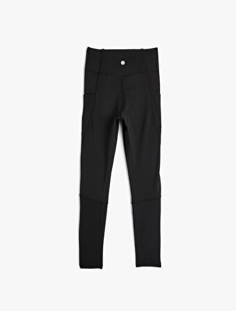 Cepli Spor Tayt Dikiş Detaylı Slim Fit