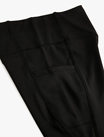 Cepli Spor Tayt Dikiş Detaylı Slim Fit