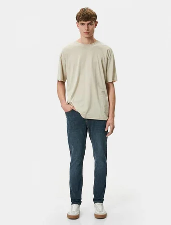 4SAM40159ND Koton Mıchael Erkek Jean Pantolon PETROL