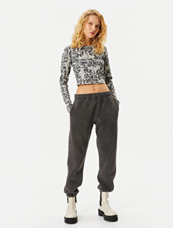 Jogger Eşofman Altı Cepli Pamuklu Rahat Kalıp