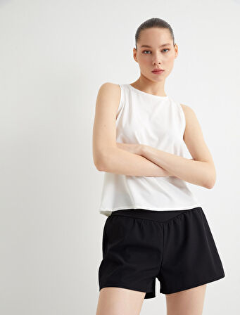 Spor Atlet Bisiklet Yaka Rahat Kalıp