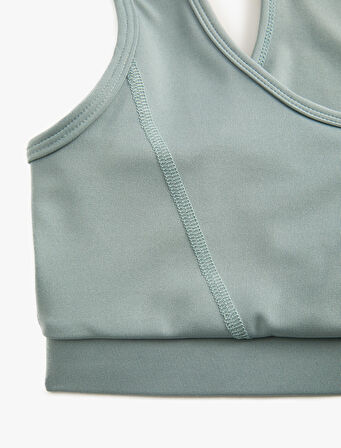 Sporcu Sütyeni Halter Yaka Kapsız Slim Fit 