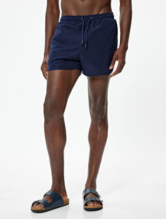 Deniz Şortu Kısa Oversize Beli Bağcıklı Cep Detaylı