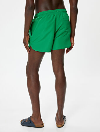 Deniz Şortu Kısa Oversize Beli Bağcıklı Cep Detaylı