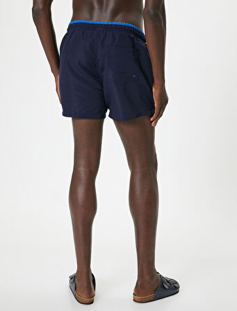 Deniz Şortu Mini Oversize Beli Bağcıklı