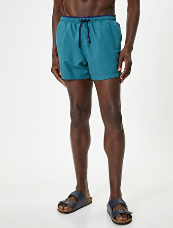 Deniz Şortu Mini Oversize Beli Bağcıklı