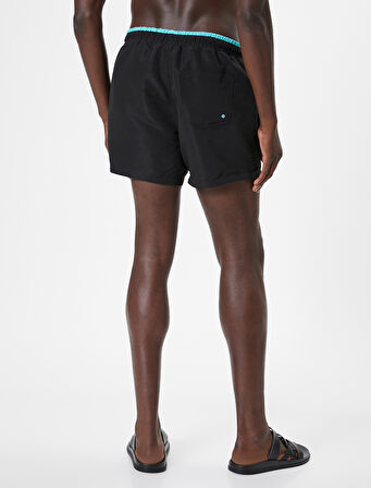 Deniz Şortu Mini Oversize Beli Bağcıklı