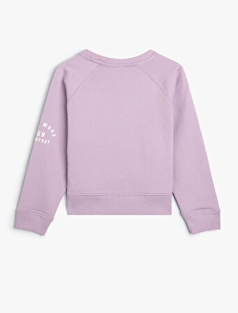 2'li Şort Sweatshirt Slogan Baskı Detaylı Pamuklu