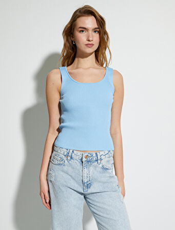 Fitilli Atlet Kalın Askılı U Yaka