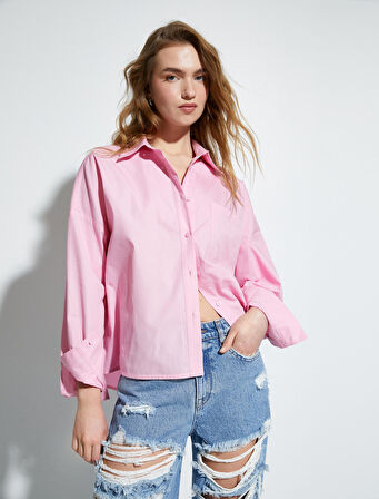 Klasik Gömlek Uzun Kollu Düğmeli Cep Detaylı Regular Fit