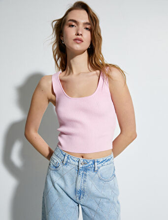 Fitilli Atlet U Yaka Kalın Askılı