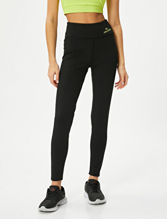 Spor Tayt Yüksek Bel Dar Kalıp Baskı Detaylı