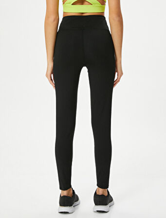 Spor Tayt Yüksek Bel Dar Kalıp Baskı Detaylı