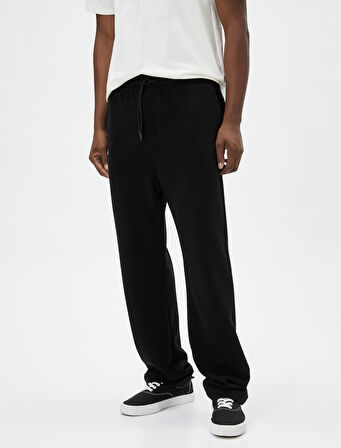 Oversize Eşofman Altı Beli Bağcıklı Bol Paça Cep Detaylı