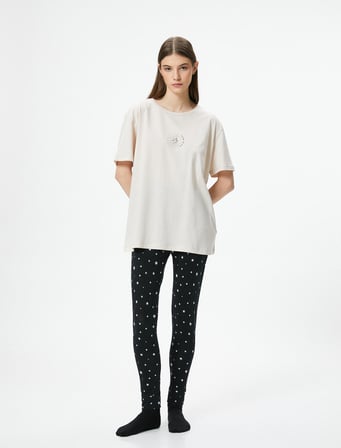 Pijama Takımı Kısa Kollu Baskılı 