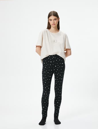 Pijama Takımı Kısa Kollu Baskılı 