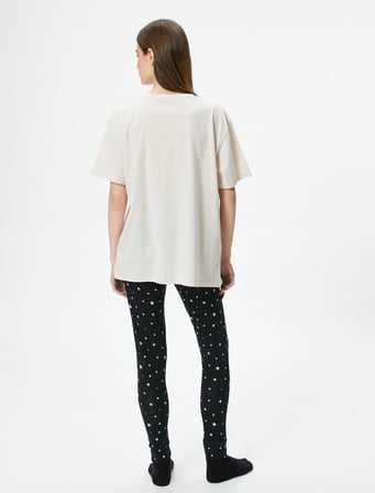 Pijama Takımı Kısa Kollu Baskılı 