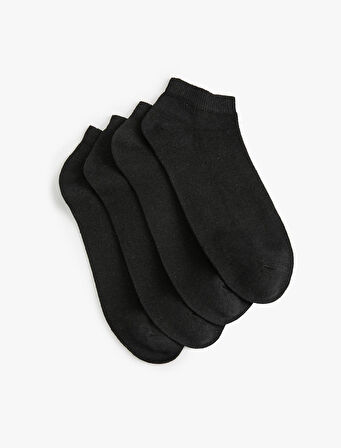 Basic 4'lü Patik Çorap Seti Çok Renkli