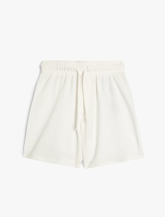 Basic Şort Beli Bağlamalı Pamuklu