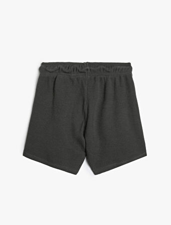 Basic Şort Beli Bağlamalı Pamuklu