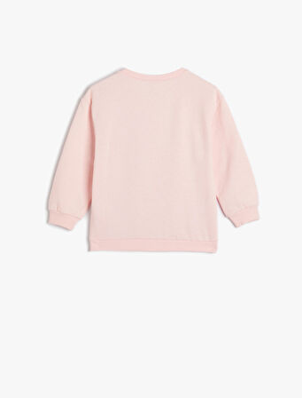 Sweatshirt Unicorn Baskılı Uzun Kollu Şardonlu Pamuklu