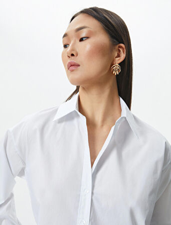 Basic Gömlek Uzun Kollu Düğmeli Pamuklu