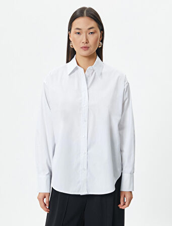 Basic Gömlek Uzun Kollu Düğmeli Pamuklu