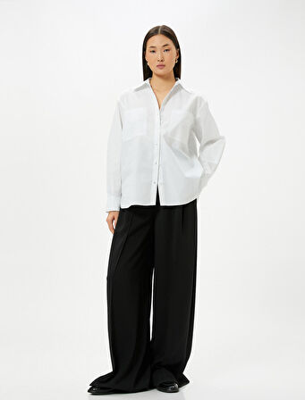 Klasik Gömlek Uzun Kollu Düğmeli Manşet Yaka Regular Fit