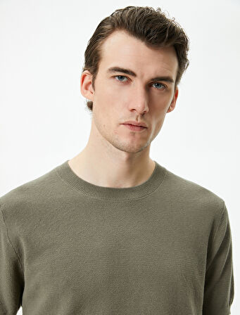 Triko Kazak Kısa Kollu Bisiklet Yaka Pamuklu