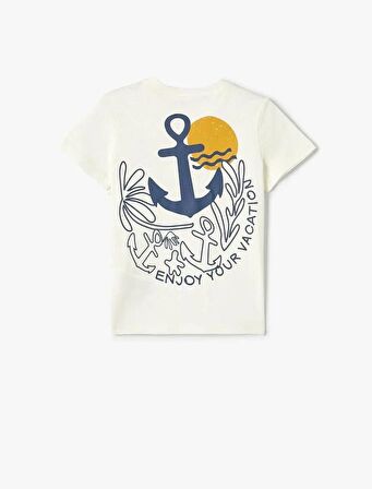 4SKB10473TK Erkek Çocuk T-shirt EKRU