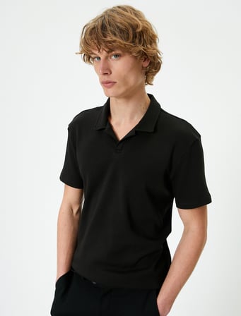 Polo Yaka Tişört Slim Fit Kısa Kollu