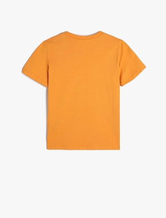 4SKB10335TK Koton Erkek Çocuk T-shirt TURUNCU