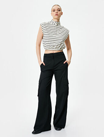 Kolsuz Sweatshirt Yarım Fermuarlı Dik Yaka