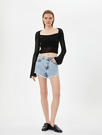 Crop Ajurlu Kazak Uzun Kollu