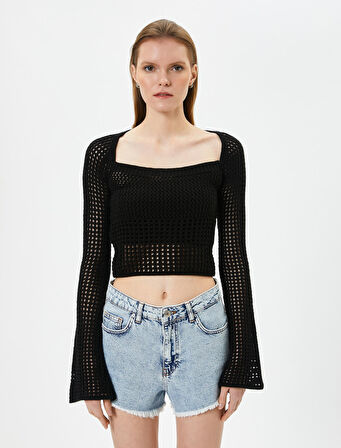 Crop Ajurlu Kazak Uzun Kollu