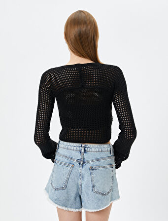 Crop Ajurlu Kazak Uzun Kollu