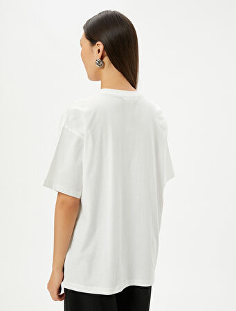 Baskılı Tişört Bisiklet Yaka Kısa Kollu Regular Fit