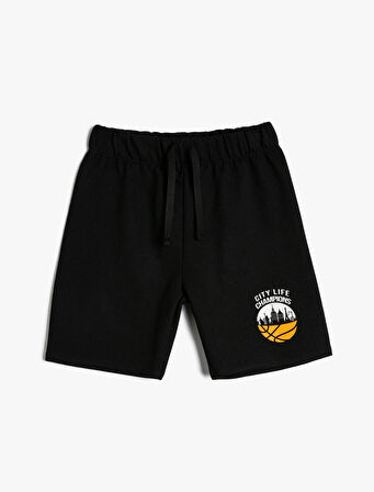 Basic Şort Basketbol Baskılı Cepli Beli Bağlamalı 
