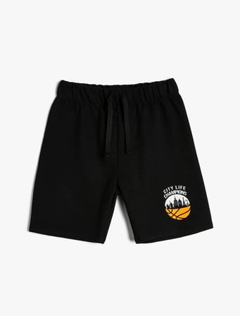 Basic Şort Basketbol Baskılı Cepli Beli Bağlamalı 