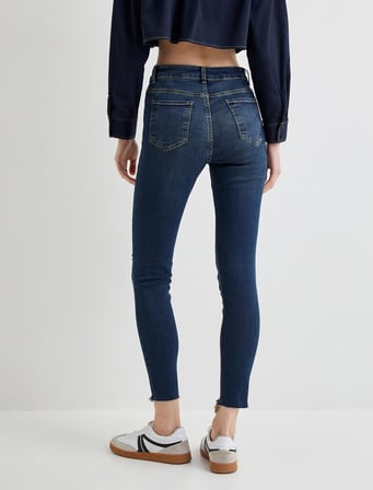 Yüksek Bel Skinny Fit Jeans Dar Kısa Paça Dar Kesim - Carmen Skinny Jean