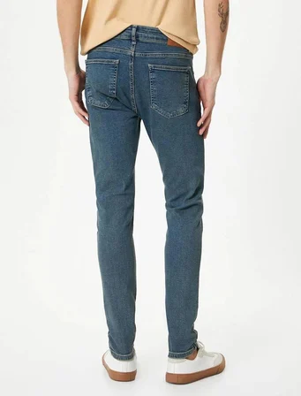 4SAM40237ND Koton Erkek Jean Pantolon PETROL