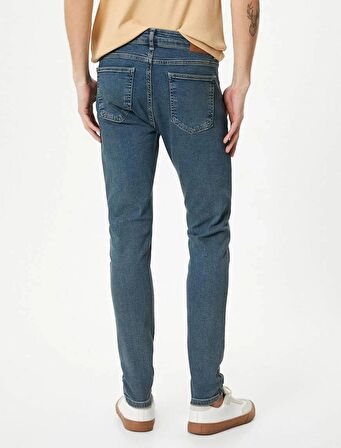 4SAM40237ND Koton Erkek Jean Pantolon PETROL