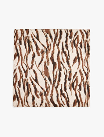 Fular Kare Leopar Desenli