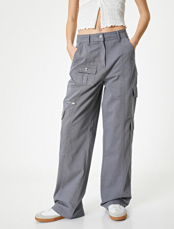 Chino Kargo Pantolon Gabardin Rahat Kalıp Pamuklu