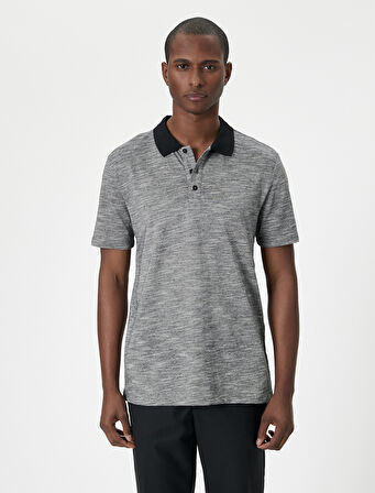 Polo Yaka Tişört Slim Fit Kısa Kollu Düğmeli
