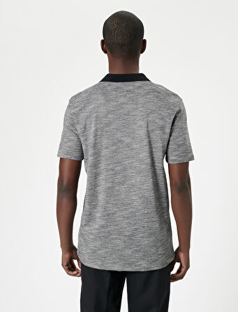 Polo Yaka Tişört Slim Fit Kısa Kollu Düğmeli