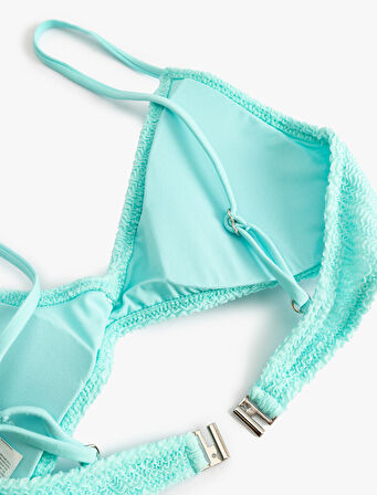 Dokulu Bralet Bikini Üstü Arkası Kopçalı Astarlı Pedli